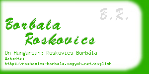 borbala roskovics business card